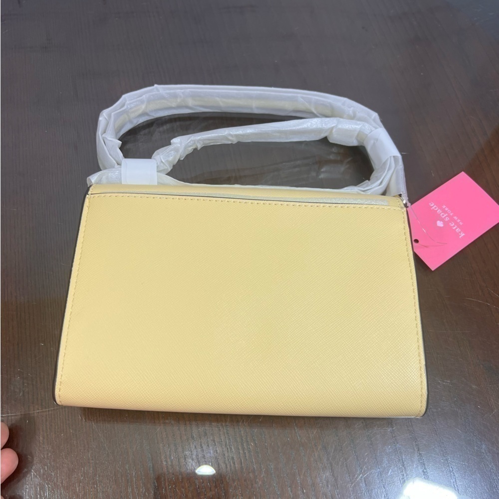 KATE SPADE NEW YORK DANA WALLET ON A STRING. BUTTER (yellow) NWT - Picture 3 of 16